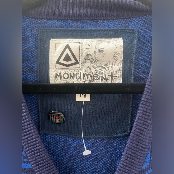 Monument vs the Masses Cardigan Blue Sz M NWT - Picture 3 of 10